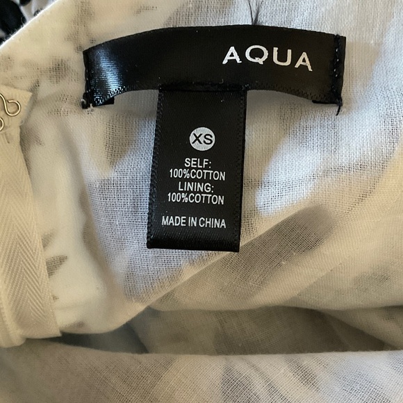 Aqua Black and White Floral Tiered Maxi Dress with Smocked Waist - Picture 6 of 6